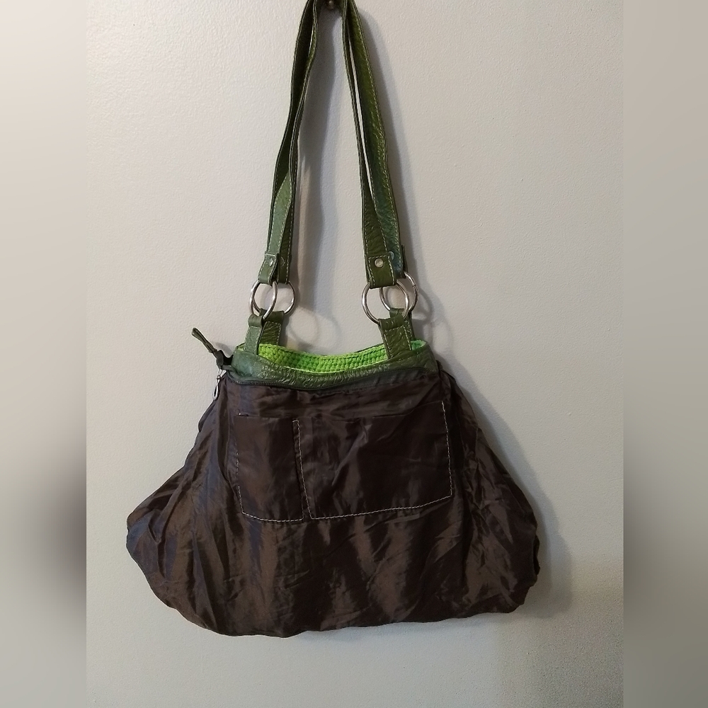 Crochet / Knitted Lime Green Shoulder bag - Picture 6 of 6